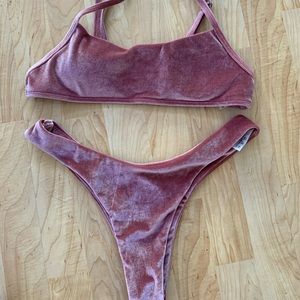 Unique velvet bathing suit